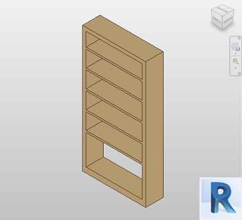 Revit shelving parametric model