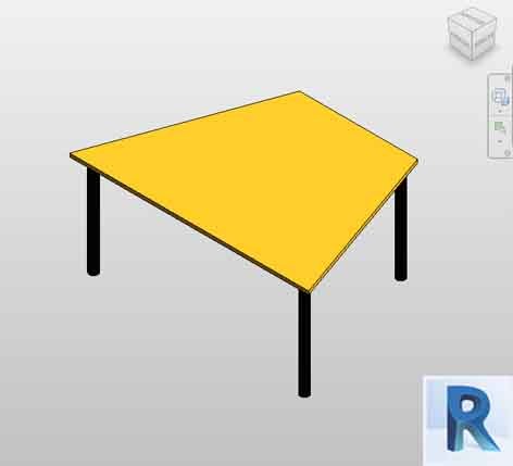 Revit trapezoidal table