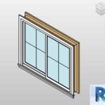 Window dliding double Revit