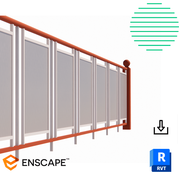 Revit railing with panels