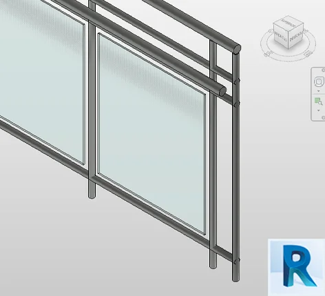 Revit guardrail glass panel