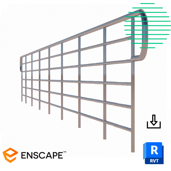 Revit handrail tube extensions