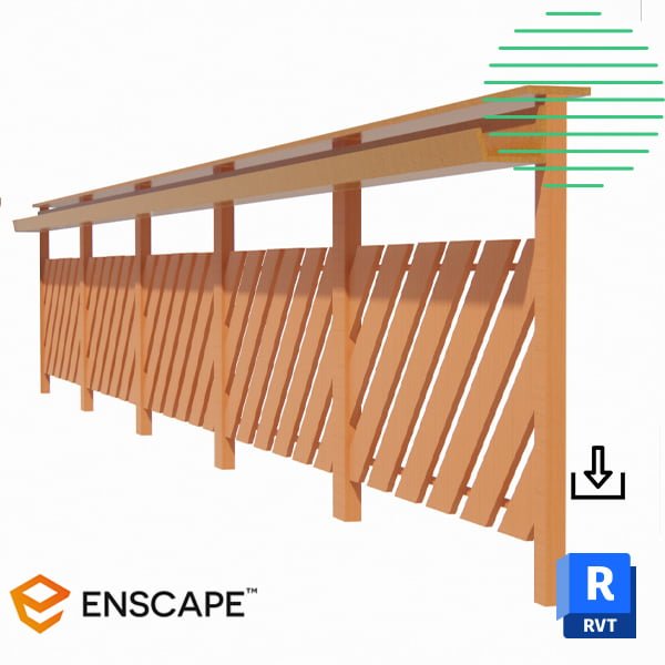 Revit wood railing cross supports