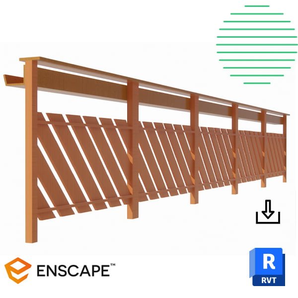 Revit wood railing cross supports