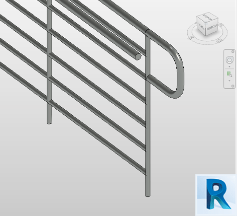 Revit railing pipe extensions with Bracket