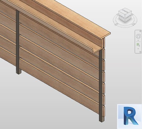 Legno wood Revit railing