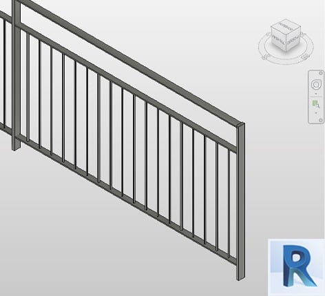 Revit guardrail steel