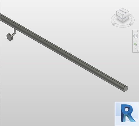 Mounted pipe handrail Revit