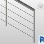 Revit steel wire railing with Pipe