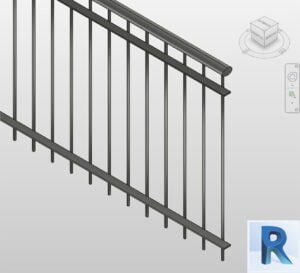 Revit railing with steel bars