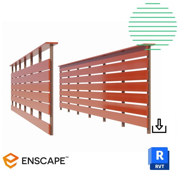 Revit railing wooden boards