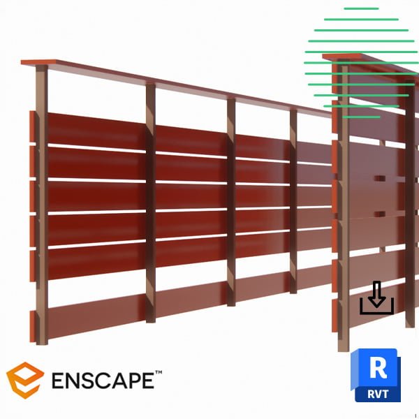 Revit railing wooden boards