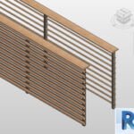 Revit railing with wooden handrail