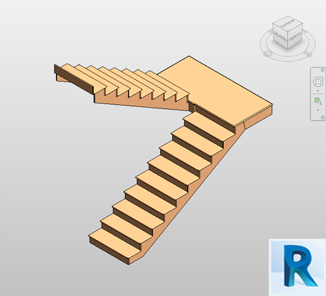 Revit staircase open 2 sides