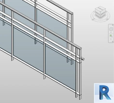 Revit railings commercial glass panels