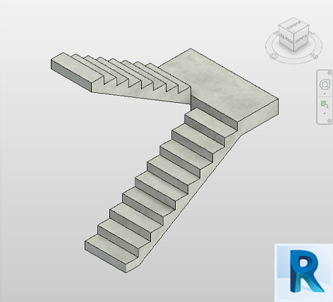 Revit concrete stair