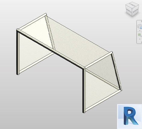 Revit soccer goal parametric model