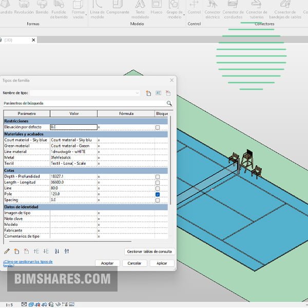 Tennis court Revit