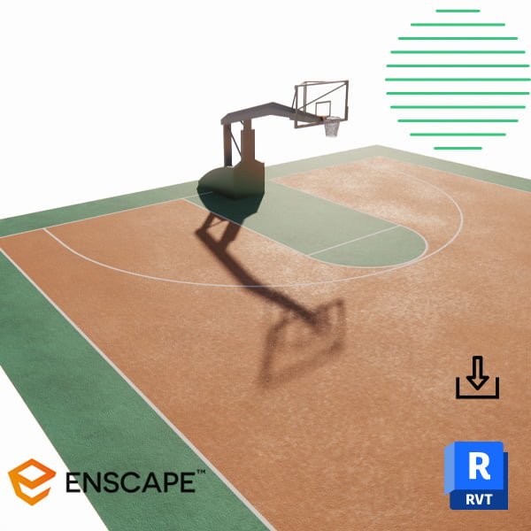 Revit basketball court parametric model