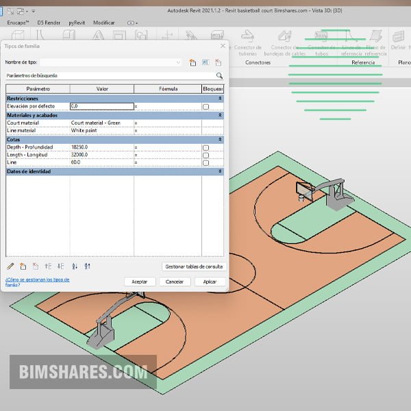 Revit basketball court