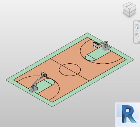 Revit basketball court