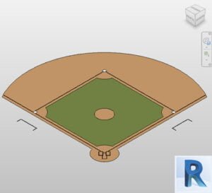 Baseball field Revit parametric model
