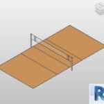 Volleyball court Revit parametric model