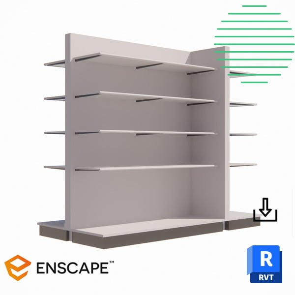 Commercial shelving Revit