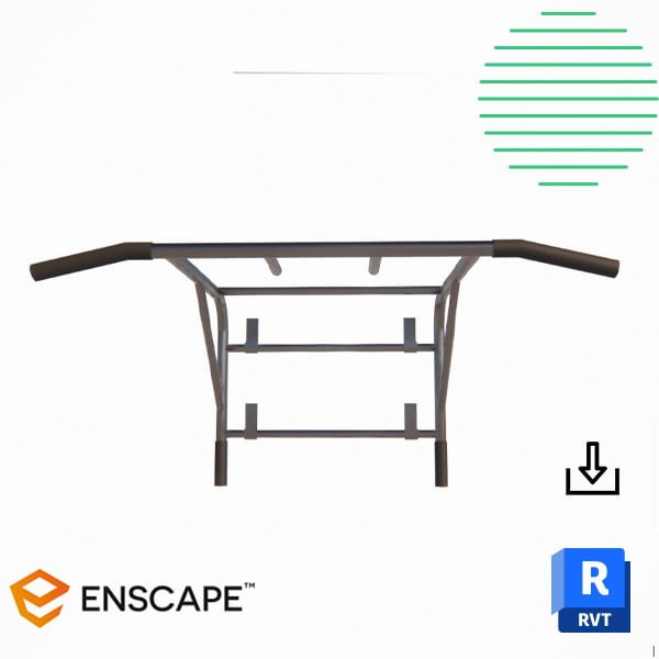 Wall mounted pull up bar Revit