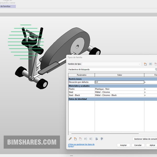 Elliptical machine Revit Parametric model