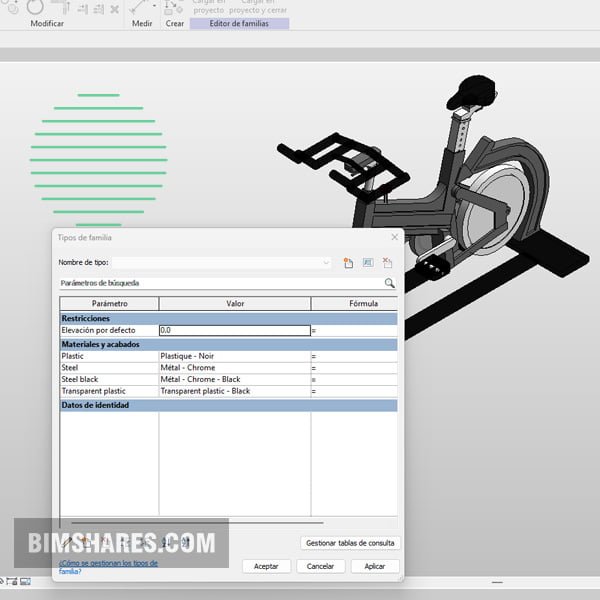 Indoor cycling bike Revit