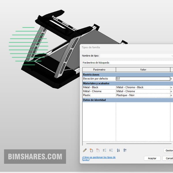 Treadmill Revit parametric model