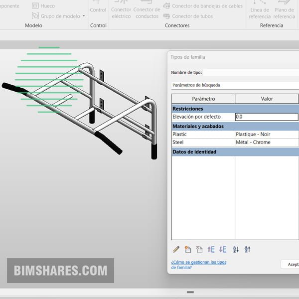 Wall mounted pull up bar Revit