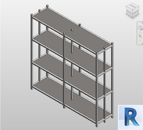 Suitcase rack Revit parametric model