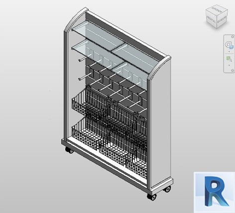 Retail shelving Revit