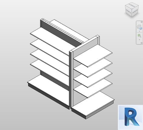 Commercial shelving Revit