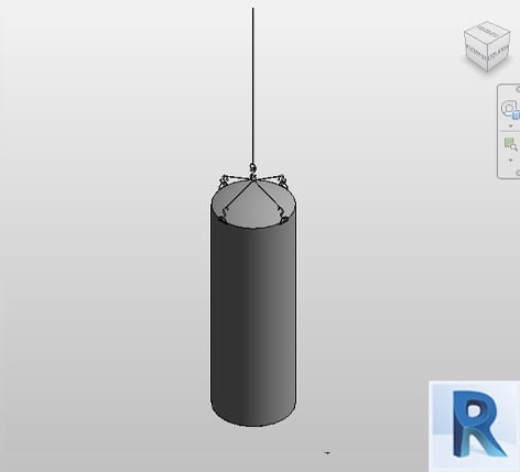 Boxing bag Revit parametric model