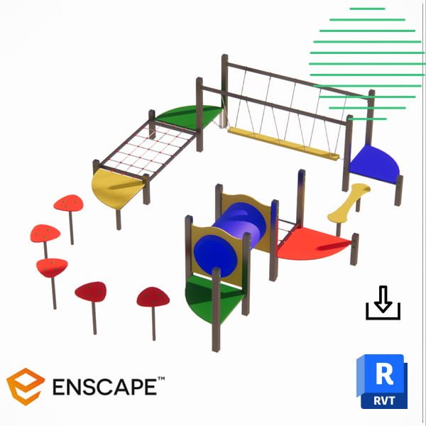 Obstacle course playground Revit