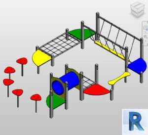 Obstacle course playground Revit