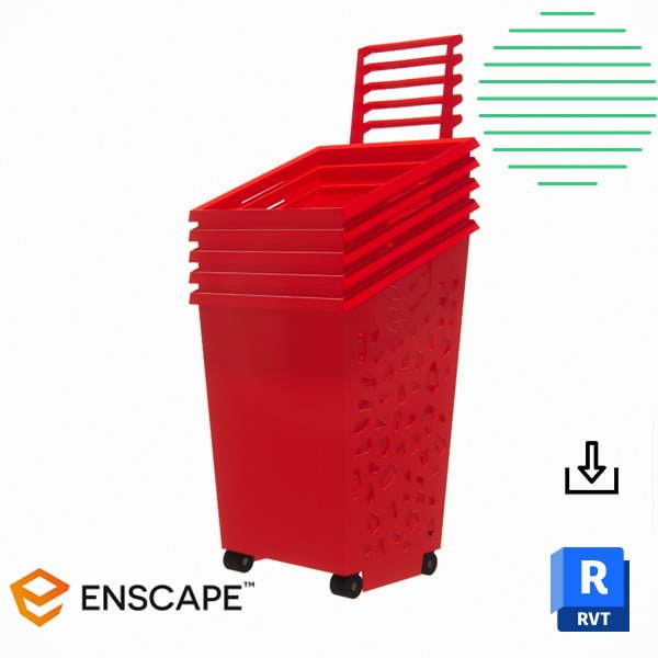 Shopping basket Revit with wheels