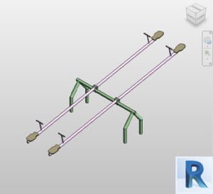 Playground seesaw Revit - 2 seats