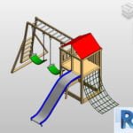 Wooden playground Revit