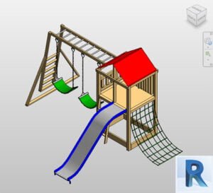 Wooden playground Revit