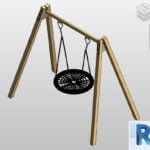 Wooden nest swing revit