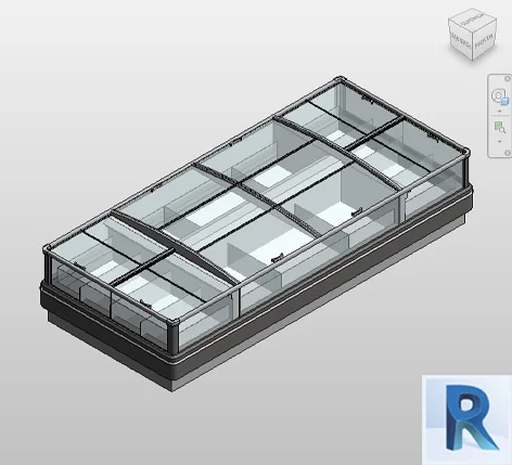 Island freezer Revit