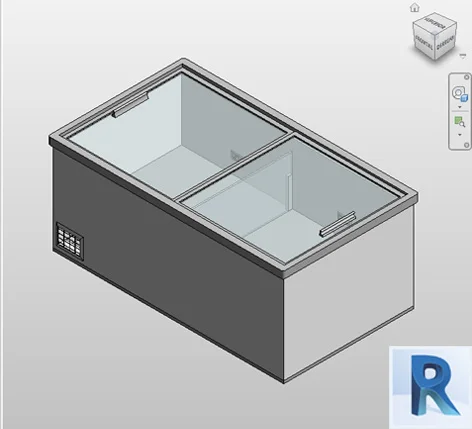 Commercial chest freezer Revit