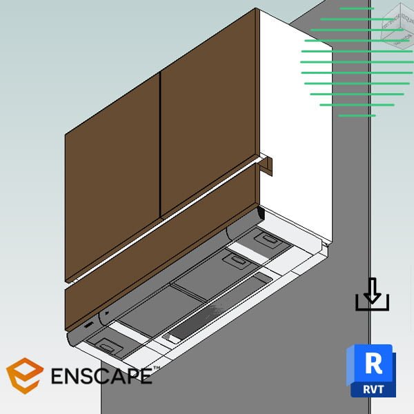 Revit wall cabinet 2 doors