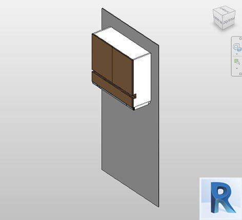 Revit wall cabinet 2 doors