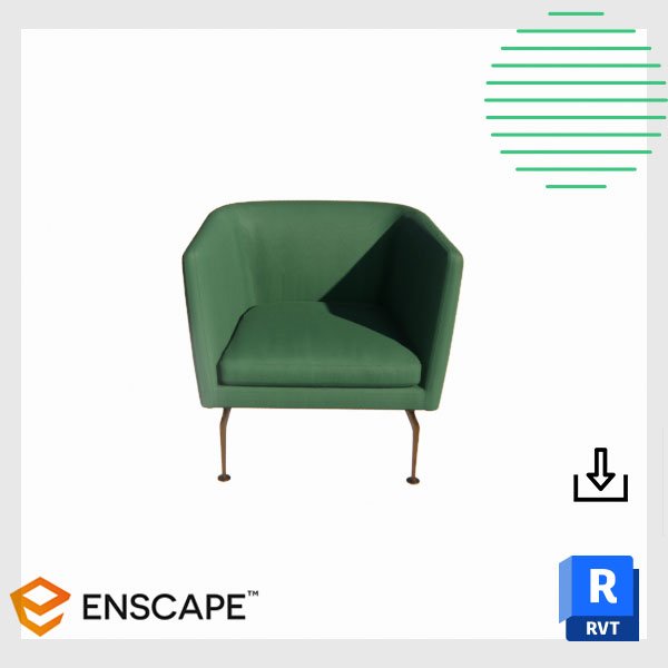 Revit elegant armchair