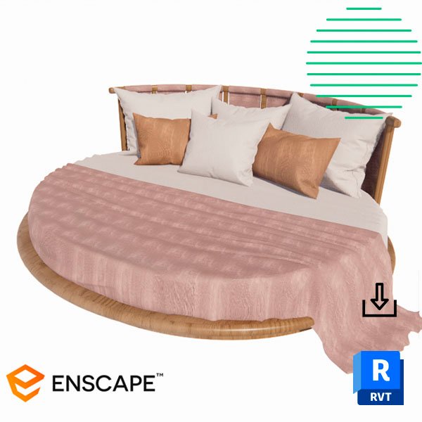 Round bed Revit